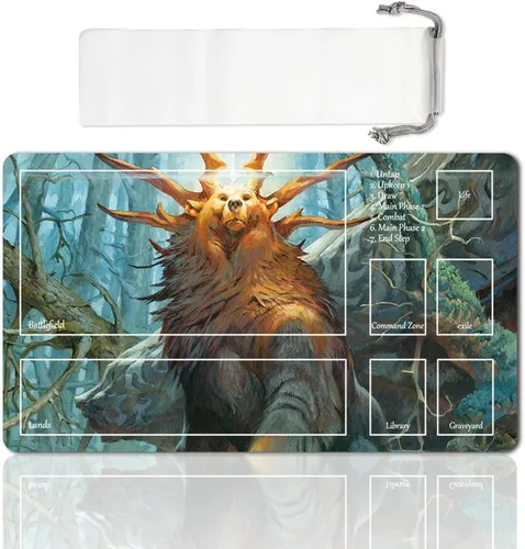 Vista 20 de Juego de mesa MTG Playmat Games Tamaño 60X35 cm CCG Compatible para TCG RPG CCG Play Mats (Ajani Steadfast-Zone)