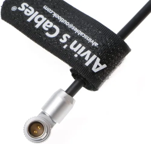 Vista 2 de Alvin's Cables Adaptador de cable de alimentación para Hollyland RX TX Z CAM E2 Flagship giratorio ángulo recto 2 pines macho a universal CA