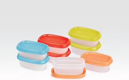 Vista 5 de Recipiente para condimentos con tapas, paquete de 8, 5 onzas. Recipiente para aderezo de ensalada para llevar, pequeños recipientes
