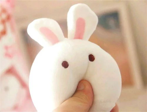 Vista 6 de REFAHB Linda almohada de peluche Almohada de regalo extraíble Juguetes de peluche creativos para niñas (Conejo)