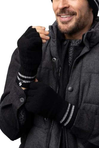 Vista 3 de Heat Holders Guantes de trabajo sin dedos para hombre, con aislamiento y acanalados, guantes de trabajo de invierno