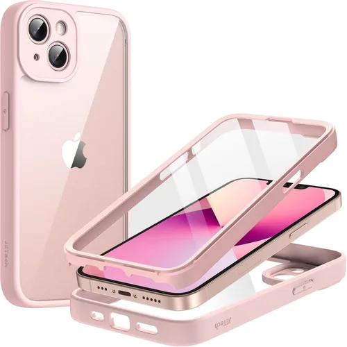 Vista 11 de JETech Funda para iPhone 13 de 6.1 pulgadas con protector de pantalla de vidrio templado integrado, protección resistente de cuerpo completo de 360