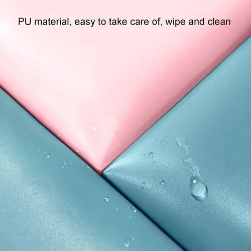 Vista 5 de WIGING Acolchado de pared 3D anticolisión para niños, cojín protector de pared de 19.7 x 7.9 x 1.2 in, autoadhesivo de poliuretano impermeable