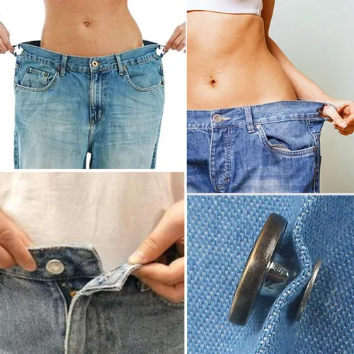 Vista 6 de Arokimi Reemplazo de botones de jeans, botones instantáneos sin coser para pantalones con herramienta, 0.669 in