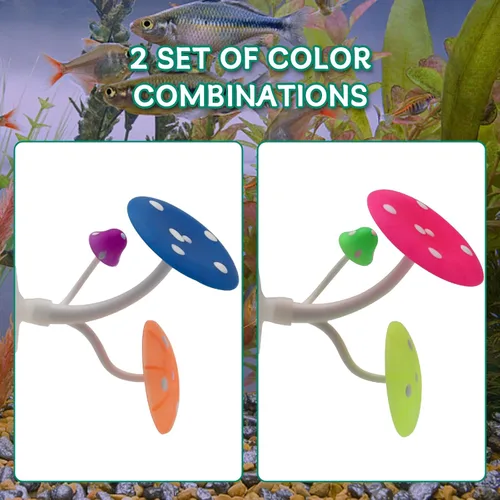 Vista 5 de Betta Fish Rest - Hamaca de hongos de silicona suave, cama de descanso para peces Betta, almohadilla de juego de cría de peces con ventosa