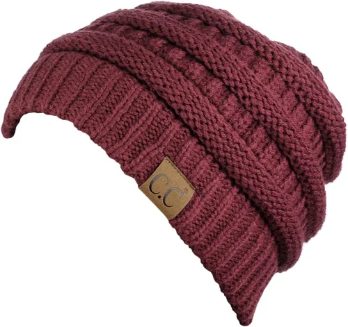 Vista 306 de C.C Trendy Warm Chunky Soft Stretch Cable Knit Beanie