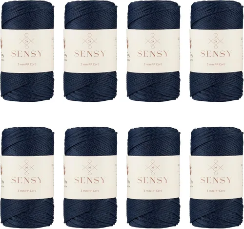 Vista 129 de Cuerda de poliéster Sensy Premium de 3 mm, 120 metros, 100% cordón de polipropileno, cuerda de macramé de 3 mm, cordón para bolsos de ganchillo
