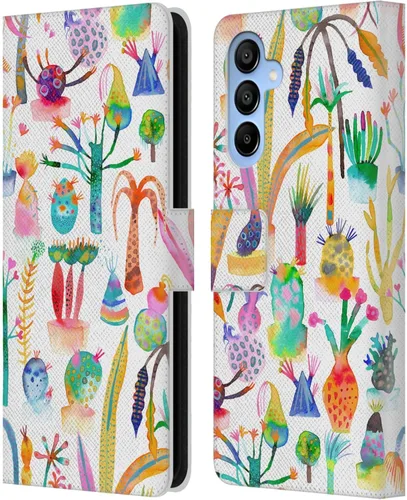 Vista 237 de Head Case Designs Officially Licensed Ninola Brushstrokes Black Summer Patterns Leather Wallet Case Compatible with Samsung Galaxy A07 4G