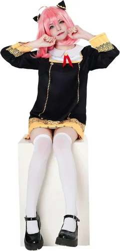Vista 5 de Anya Forger Cosplay Costume for SPY X FAMILY Anime Party Halloween Thanksgiving Day Kimono for women and girls