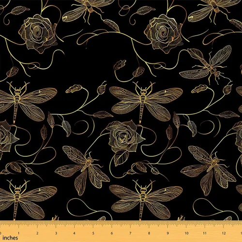Vista 16 de Feelyou The Yard - Tela para tapicería de té de la tarde, tazas de té de estilo vintage, tela de tapicería floral para sillas, flores de rosas