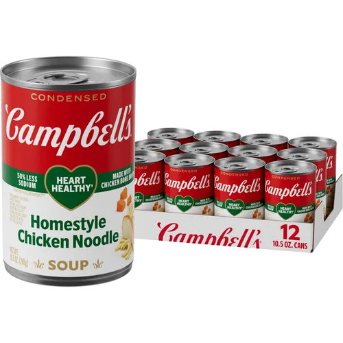 Vista 14 de Sopa condensada de fideos con pollo saludable para el corazón Campbell's, lata de 10.75 oz