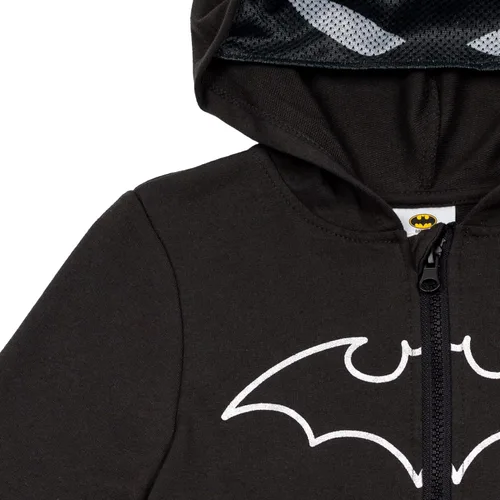 Vista 6 de DC Comics Justice League Batman - Sudadera con capucha para niños pequeños a grandes, Metálico