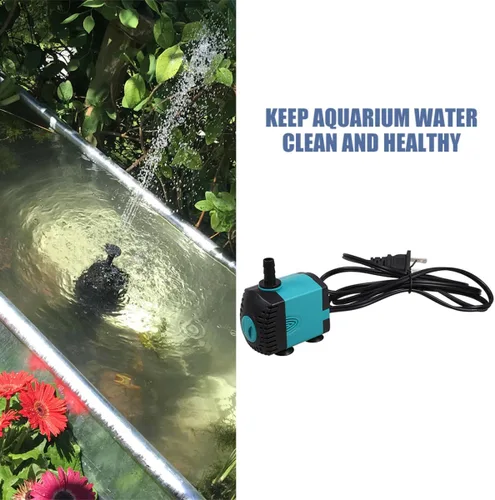 Vista 3 de Mini bomba de agua sumergible para acuario, bomba de fuente ultra silenciosa para circulación de peceras, hidroponía