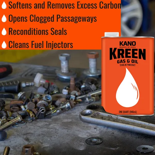 Vista 2 de Kroil Kreen Tratamiento de gas y aceite, aditivo limpiador de motores, mejora la compresión, reduce el uso de aceite y elimina los depósitos