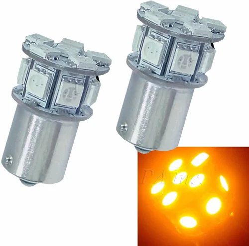 Vista 5 de PA 2 bombillas LED azules 13SMD 1156 para señal de giro, marcador lateral