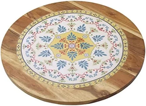 Vista 5 de Gourmet Basics by Mikasa Vella Lazy Susan - Bandeja para servir, 16 pulgadas, surtido