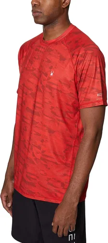 Vista 2 de Spyder Rashguard de manga corta de camuflaje digital estándar para hombre