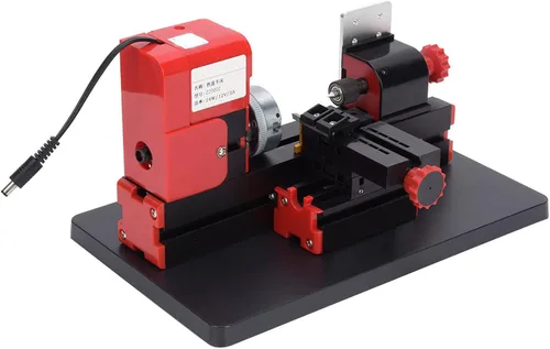 Vista 8 de ViaGasaFamido Kit de torno de metal 24W Mini máquina de torno motorizado 20000RPM DIY modelado herramienta de carpintería enchufe de EE. UU. Control