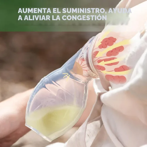 Vista 6 de haakaa Extractor Manual de Leche para Lactancia, de Silicona, Transparente 4 oz/100 ml