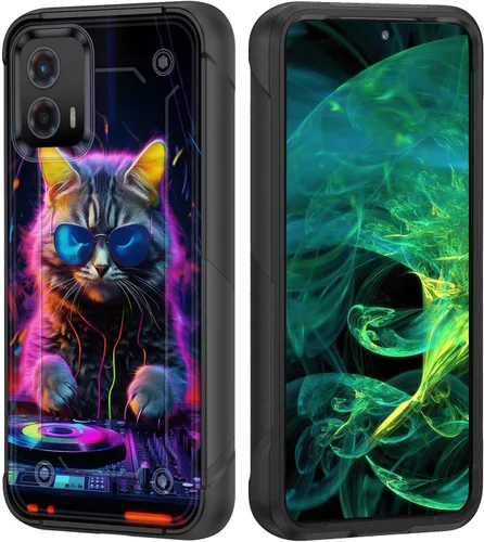 Vista 14 de Funda para Moto G Stylus 5G 2023, resistente de doble capa de policarbonato duro y silicona suave, resistente a prueba de golpes, funda protectora