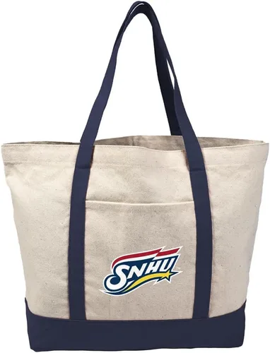 Vista 216 de Campus Lab Bolsa de lona con logotipo primario colegiado con bolsillo externo, bolsa de hombro reutilizable para ir de compras, playa Águilas A&m