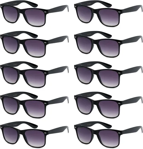 Vista 7 de Paquete de 10 lentes de sol a granel con protección UV para Bandera Americana Humo