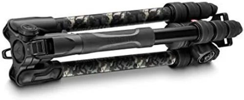 Vista 4 de Manfrotto Befree Advanced Camo - Kit de trípode de viaje, aluminio, verde, con cabeza esférica, cierres de bloqueo giratorio, trípode para cámara