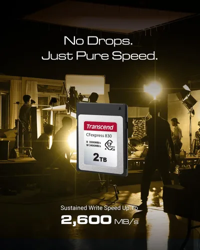 Vista 4 de Transcend CFexpress830 - Tarjeta de memoria de 512 GB, hasta 3500 MB/s, captura de video 4K8K para Canon