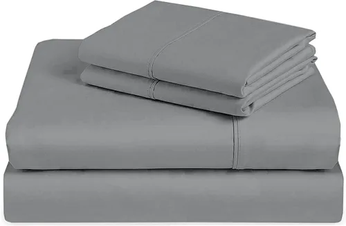 Vista 25 de Juego de sábanas premium de 4 piezas - Sábanas de cama de algodón tamaño individual - 100% algodón - 300 número de hilos - Sábana bajera ajustable