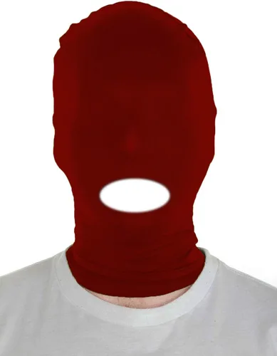 Vista 26 de Sheface Máscara con capucha de boca abierta de elastano para hombre y mujer, disfraz de cosplay de Halloween Negro
