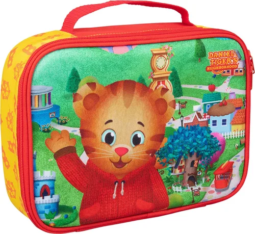 Vista 10 de Daniel Tiger's Neighborhood - Bolsa de almuerzo aislada para niños, bolsa preescolar Daniel Tiger - Amarillo