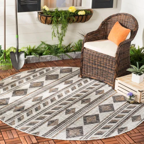 Vista 17 de SAFAVIEH Courtyard Collection CY8529 - Alfombra de pasillo de 2 pies 3 pulgadas x 6 pies 7 pulgadas, color azul marino y aguamarina CY8529
