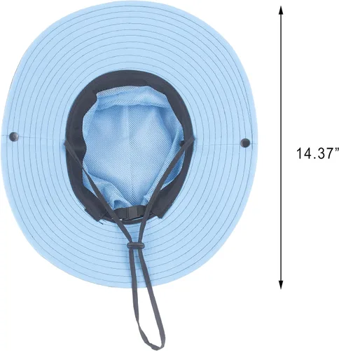 Vista 5 de Sombrero de cola de caballo para mujer, protección UV, ala ancha, plegable, para verano, playa, pesca, sombreros