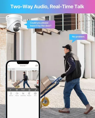 Vista 5 de ZOSI Sistema de cámara de seguridad PoE de 32 canales 4K, 8 cámaras IP PoE para interiores y exteriores de 8 MP, detección de vehículos personales