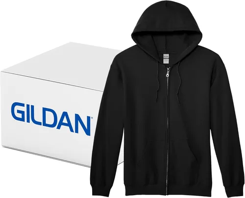 Vista 9 de Gildan Sudadera con capucha y cremallera completa para hombre