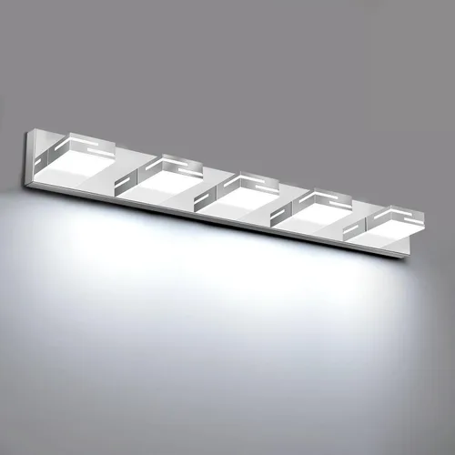Vista 20 de Lámparas LED modernas para tocador de baño, 2 luces regulables de 15 pulgadas, color negro mate, para accesorios de iluminación de baño sobre