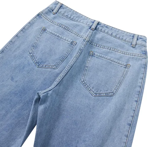 Vista 9 de Jeans clásicos de pierna recta de tiro medio para mujer