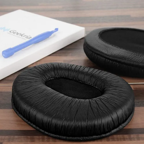 Vista 4 de Geekria Almohadillas de repuesto para auriculares Sony MDR-Z600, Z900, V600, V900, V900HD, 7509, 7509HD, piezas de reparación (negro)