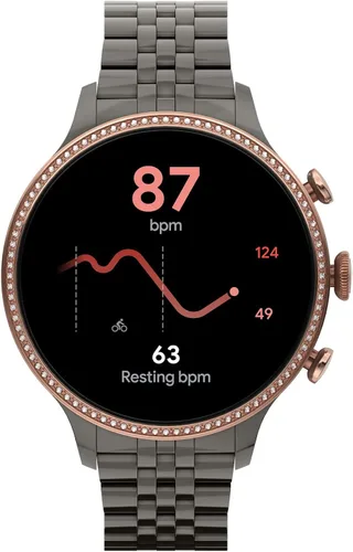 Vista 8 de Fossil - Reloj inteligente con pantalla táctil Gen 6 con altavoz para mujer medición de frecuencia cardíaca oxígeno en sangre GPS pagos sin contacto