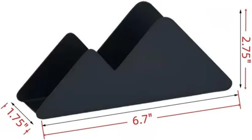 Vista 6 de Servilletero minimalista de acero inoxidable para encimera de cocina, mesa de comedor, escritorio de oficina, organizador para servilletas, cartas