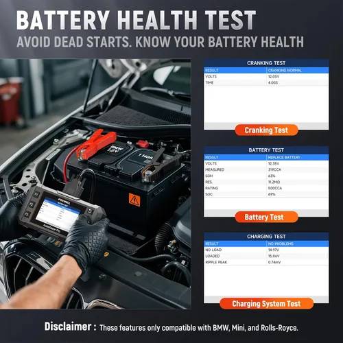 Vista 11 de FOXWELL NT510 Pro apto para BMW, herramienta de escaneo 2 en 1 y probador