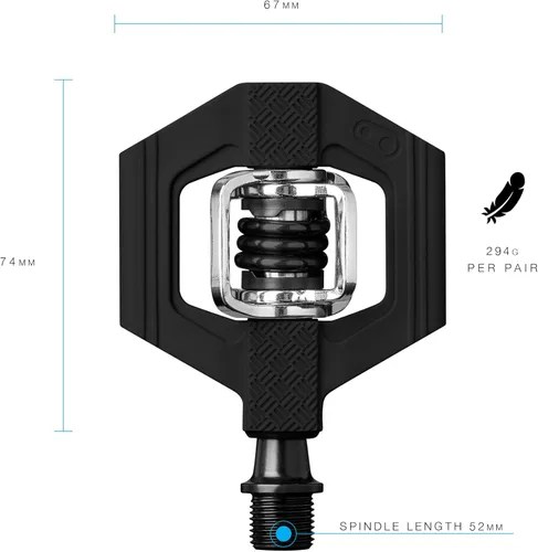 Vista 2 de Crankbrothers Candy - Pedal para bicicleta MTB con clip, pedal ligero para bicicleta de grava/XC/Trail, entrada por los 4 lados, flotador