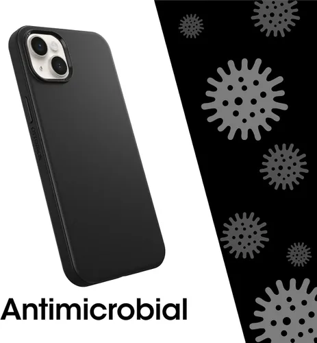 Vista 7 de OtterBox iPhone 14 Plus Serie Symmetry+ - Funda, color negro, ultra elegante, se acopla a MagSafe, bordes elevados para proteger la cámara