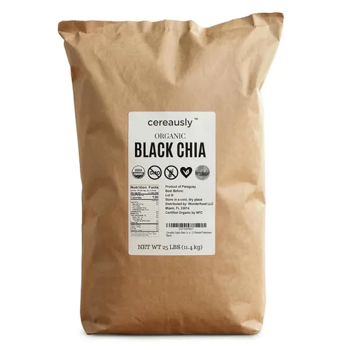 Vista 10 de Semillas orgánicas de chía negra de 4 libras a granel – Superalimento Omega-3 con alto contenido de fibra, sin OMG, sin gluten, veganas, kosher