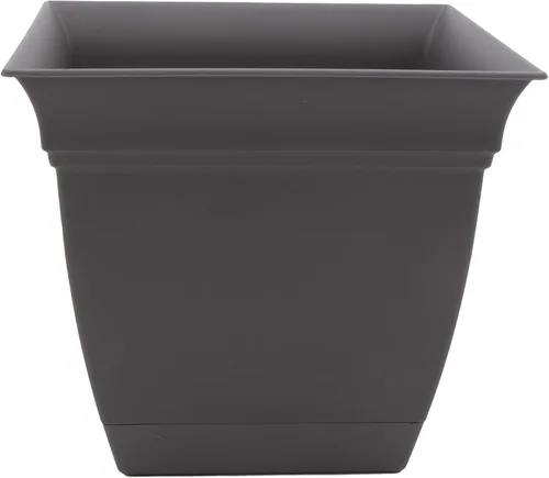Vista 30 de The HC Companies, Eclipse - Maceta cuadrada de 12 pulgadas, con platillo, maceta para sembrar flores, verduras y hierbas en interiores y exteriores