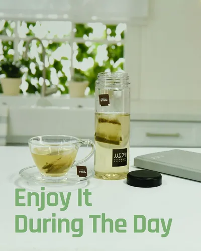 Vista 4 de Ssanggye Tea Té verde de arroz integral orgánico coreano 40 bolsas de té