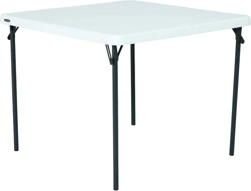 Vista 11 de LIFETIME 80783 Mesa Plegable Cuadrada de Grado Comercial de 37 Pulgadas para Cartas, Granito Blanco