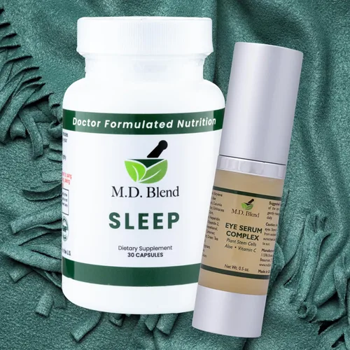 Vista 2 de Suero para ojos Sleep + Plant Suplemento natural con L-teanina, Ashwagandha, magnesio, raíz de valeriana, melatonina, fórmula que no forma hábito