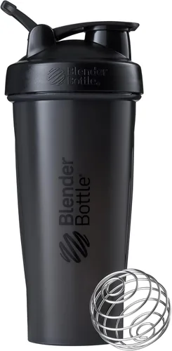 Vista 13 de [Usado] BlenderBottle Classic V2 - Botella mezcladora perfecta para batidos de proteínas y preentrenamiento, 20 onzas, color negro