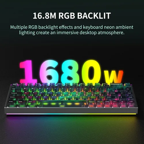Vista 5 de Hexgears MAG68 - Cable de teclado mecánico para juegos al 65%, interruptor magnético, teclado intercambiable en caliente, carcasa de aluminio